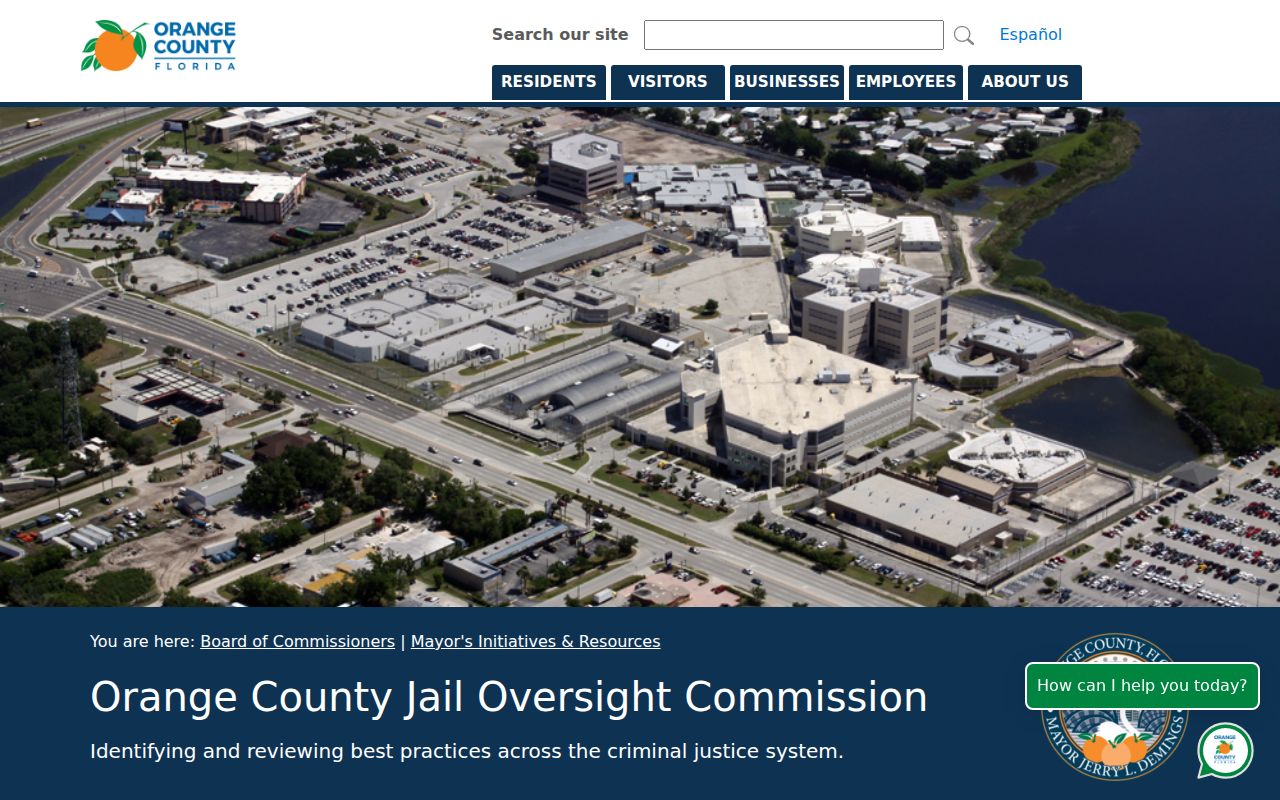 Orange County criminal history jail oversight commission records