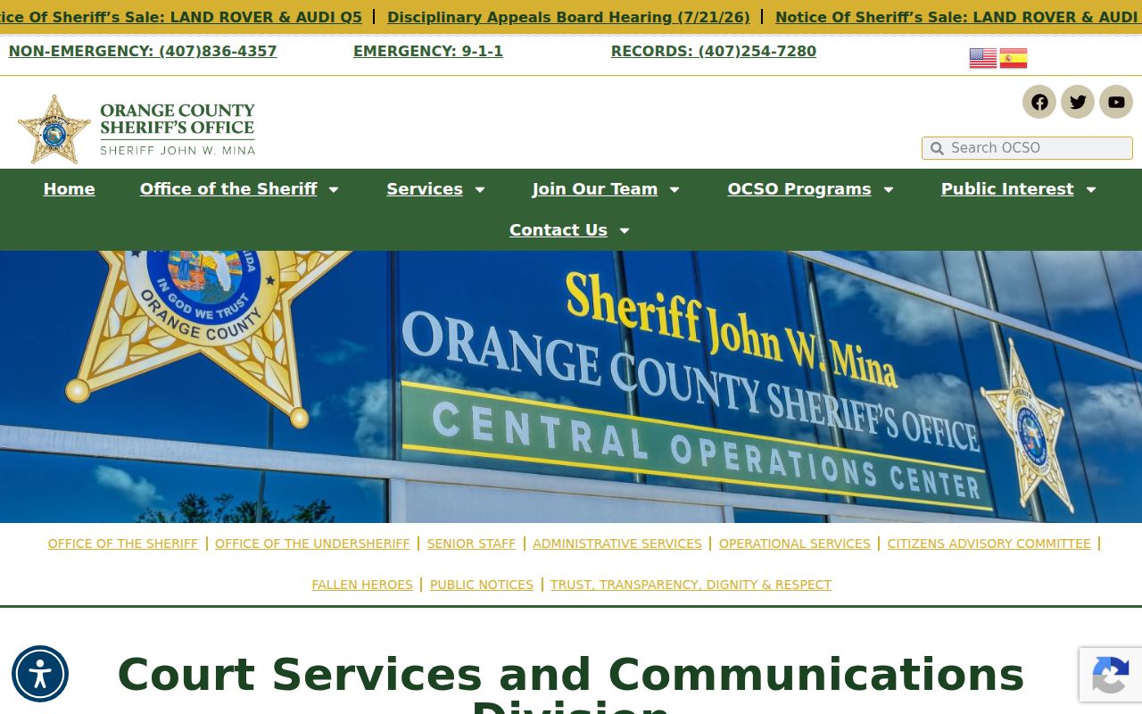 Orange County arrest history 24-hour warrant unit