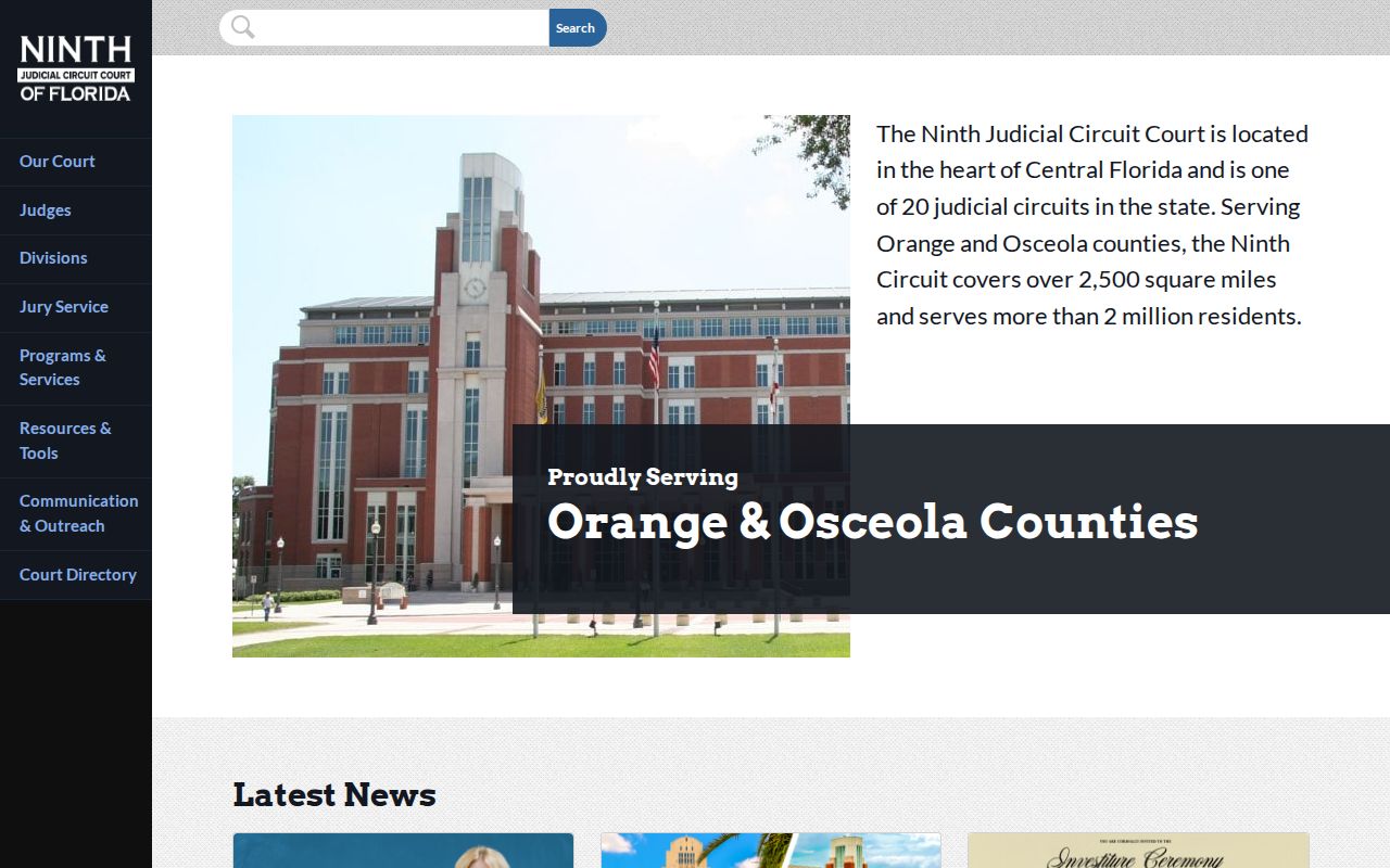 Orange County criminal court cases Ninth Judicial Circuit gateway