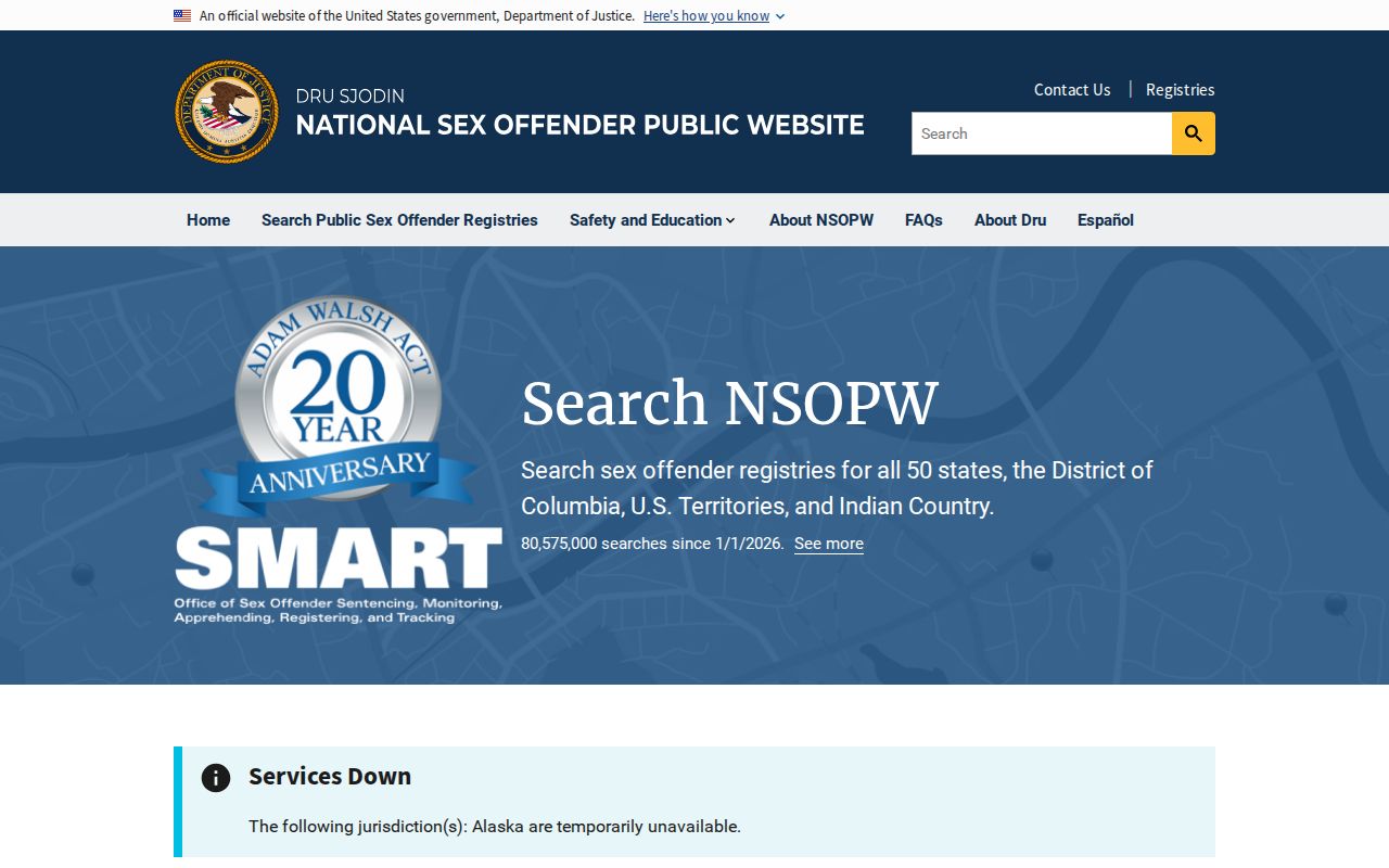 National cross-state registry search for an Orange County sex offender check